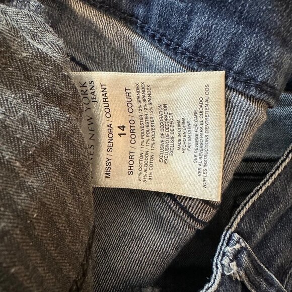 Jones New York Lexington Straight Blue Jeans 14 Short - Picture 4 of 4